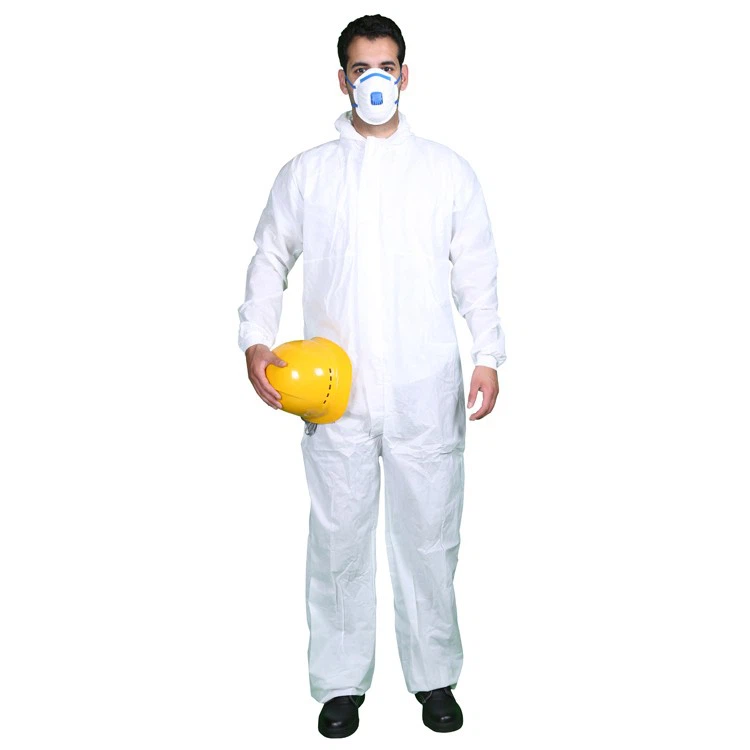 White Disposable Hazmat Suit